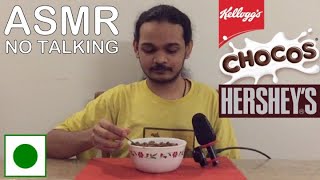 ASMR KELLOGGS CHOCOS HERSHEYS BREAKFAST CEREAL NO TALKING [upl. by Ellednahs390]