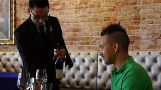 Sommeliers Teach Proper bottle service quotSparkling and Still Winequot [upl. by Yelreveb]