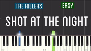 The Killers  Shot At The Night Piano Tutorial  Easy [upl. by Lindly]