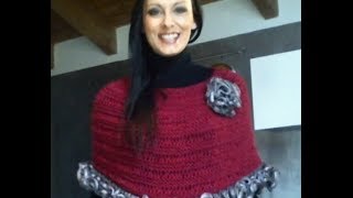 MAGLIA TUTORIAL COME FARE UN PONCHO AI FERRI SEMPLICE E VELOCE 1 di 4 [upl. by Kingdon]