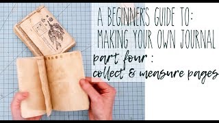 The beginners guide to making Journals  part 4  one more cover and measuring for pages [upl. by Verdie]