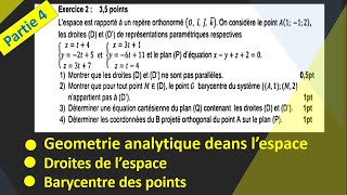 Géométrie analytique de lespace les droite et les plans [upl. by Nanah934]