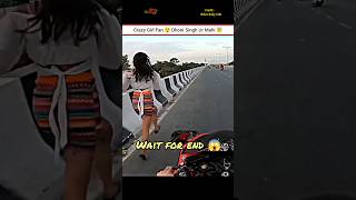 CRAZY FAN GIRL 😱 MSD DHONI LOVER 🥺 motovlog rider trending viralshort roadrage bike zx10r [upl. by Shuma]