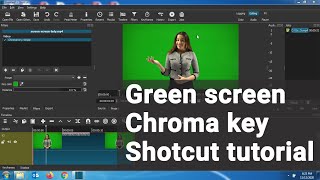 Green screen Chroma key Filter Shotcut tutorial How to Remove Green Screen in Shotcut [upl. by Karb]