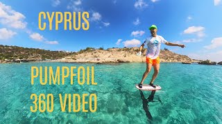 pumpfoiling at Konnos Beach 360 Video  takoon Pump 1900 naish Microchip 80 [upl. by Kroll]