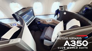 British Airways A3501000 Business Class CLUB WORLD SUITES  Vancouver to London [upl. by Delija]