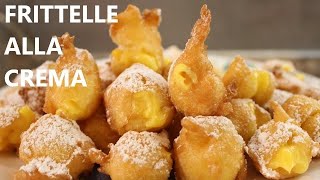 Frittelle morbide alla Crema ricetta frittelle di Carnevale Rapanello [upl. by Dercy]