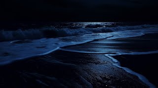 Ocean Waves Black Screen  Deep Sleep Sounds for Relaxation and Focus 24 Hours [upl. by Lynnett969]