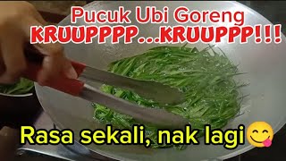 Cara Masak Pucuk Ubi Goreng Ranggup  Daun empasak goreng krupkrup [upl. by Airliah783]