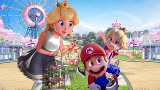 The Super Mario Bros Mario Princess Peach and their daughter in the park Kluz cartoon ironic art [upl. by Alvis]