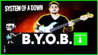 【SYSTEM OF A DOWN】 BYOB  Bass Cover  LESSON  BASS TAB [upl. by Genna]