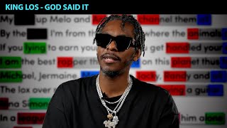 King Los  God Said It  Rhyme Scheme Highlighted [upl. by Atnuahc]