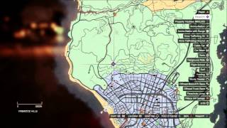 Grand Theft Auto V  Real Estate Sign Location Map Guide Destroy 7 House on Vinewood Hills Corner [upl. by Anoet]