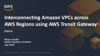 Interconnecting Amazon VPCs across AWS Regions using AWS Transit Gateway  Demo [upl. by Sonafets]