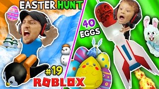 ROBLOX EGG HUNT 2017 40 LOST EGGS FGTEEV Happy Easter Bunny Challenge Game [upl. by Yart49]