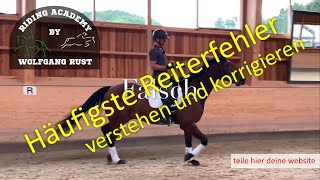 F34 Falsches Reiten Der Reiter möchte sein Pferd durchs Genick reiten Reiterfehler und Korrektur [upl. by Dee Dee]