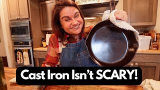 How to Season and Care for Cast Iron Cookware [upl. by Nytsirhc]