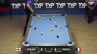 England v France  Mens  2024 BI World Blackball Championship Bridlington Spa [upl. by Anrapa]