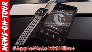 Apple Watch Nike 4k S3 Unboxing MQME2ZDA 42 SI Al Pr Plat Blk Nike Sport GPS  Cellular Install [upl. by Yrtsed]