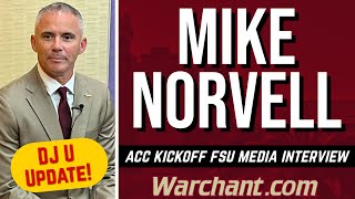 Mike Norvell ACC Kickoff Interview  FSU Football  Norvell on DJ Uiagalelei FSU Wide Receivers [upl. by Youngran]