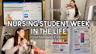 NURSING SCHOOL WEEK IN THE LIFE  2 clinicals first psych exam study guide unboxing… [upl. by Eicnahc775]