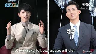 ENG VINCENZO Song Joongki Jeon Yeobin Ok Taecyeon tvN Interview  송중기X전여빈X옥택연 티벤캐뷰 빈센조 [upl. by Clotilde]