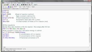 Adiabatic Semibatch Reactor Part 2 [upl. by Annoval]