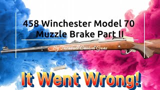 458 Win Mag Muzzle brake installation Winchester model 70 Part 2 Turning the threads [upl. by Elisabetta]