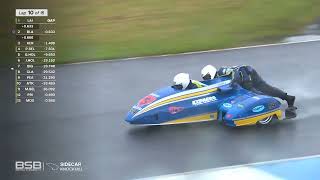 British Sidecar Championship 2024 Round 3 Knockhill  Race 2 [upl. by Notyalc]