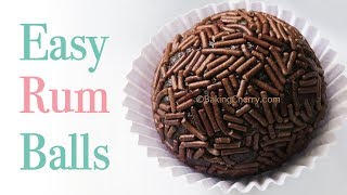 EASY RUM BALLS RECIPE  Baking Cherry [upl. by Kentigerma889]