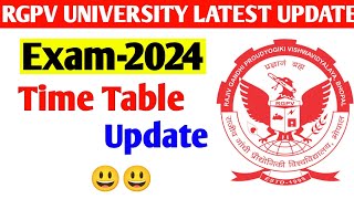 rgpv news today  BtechBpharma Exam 2024 Time Table Update 😃 rgpv 3rd sem exam 2023 kab hoge [upl. by Adiazteb]