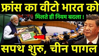 फ्रांस का वीटो भारत को मिला  India 3rd Powerful Country for VETO against China  UN vs India [upl. by Yatnuahs]