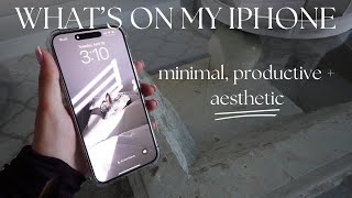 WHAT’S ON MY IPHONE minimal set up amp maximum productivity  itsactuallyak [upl. by Aiam]