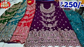 Latest Wholesale Dress Materials Pakistani Fancy Work Suits Madina Market KNR Collection [upl. by Fawn]