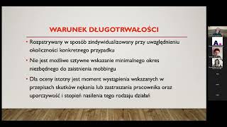 Webinar  mobbing w miejscu pracy  zagadnienia prawne Webinar w języku polskim i ukraińskim [upl. by Lapo]