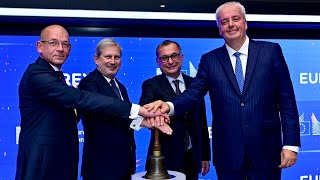 Bell Ringing on 7 October 2024 EU Commission joins Eurex’s repo market [upl. by Eisen239]