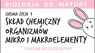 Chemia życia 1  Mikroelementy i makroelementy  biologia do matury [upl. by Aseram995]