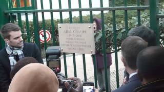 inauguration plaque Aime Cesaire 6 [upl. by Olney]