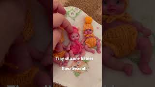 Tiny silicone babies by Kovalevadoll made to order silconebaby madetoorder reborn miniature [upl. by Nydia308]