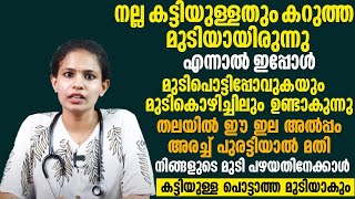 മുടി കൊഴിച്ചിൽ മാറാനും ഉള്ള മുടി കട്ടിയുള്ളതും കറുത്തതുമാവാൻ ഈ ഇല അരച്ച് തലയിൽ തേച്ചാൽ മതി [upl. by Eerpud]