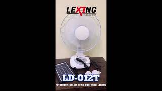 LD012T 12 INCHES SOLAR DESKFAN [upl. by Hertz]