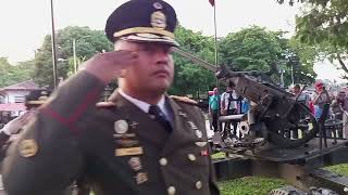 Arriada de la Bandera Nacional en perfecta Fusión Popular Militar Policial [upl. by Alaek]