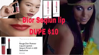 DUPE for Viral Dior lip sequin dupe 10 I’m going to save you 37❤️💄 [upl. by Yrekcaz]