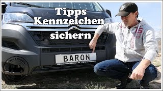 KFZ Kennzeichen gegen Diebstahl sichern  Wohnmobil Technik Tipps [upl. by Mastrianni984]