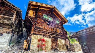 Albinen a forgotten village high up in the Swiss Alps 🇨🇭 Switzerland 4K [upl. by Ailemrac]