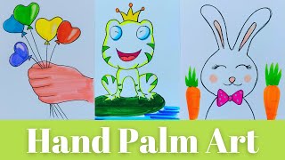 DIY Simple and Easy Hand Palm Art  How to draw Easy  Beginner Art  Craftmerint trending art [upl. by Raab]