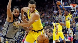 Durant Stuffs Turners Dunk Warriors Dominate Pacers 201819 NBA Season [upl. by Oiramad]