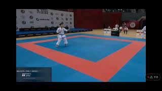 Nishiyama Kakeru kata Seisan Karate1 PL Baku Azerbaijan 2022 [upl. by Auqinu]