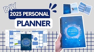 How to Make Your Own 2023 Personal Planner  DIY Planner with FREE TEMPLATE using Canva [upl. by Romine202]