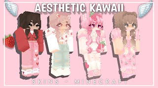 🍓✨ ೃ ✧ ∗aesthetic Kawaii skins minecraft ೃ ✦ 🍓 links in the description [upl. by Nneb]